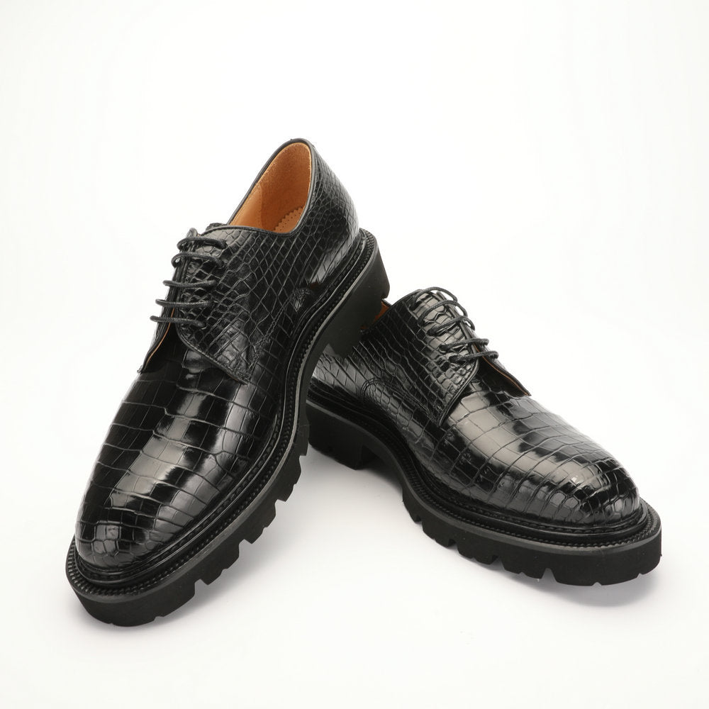 New Crocodile Belly Skin Men's Leather Shoes Genuine Leather High Quality Thick Sole Business Shoes