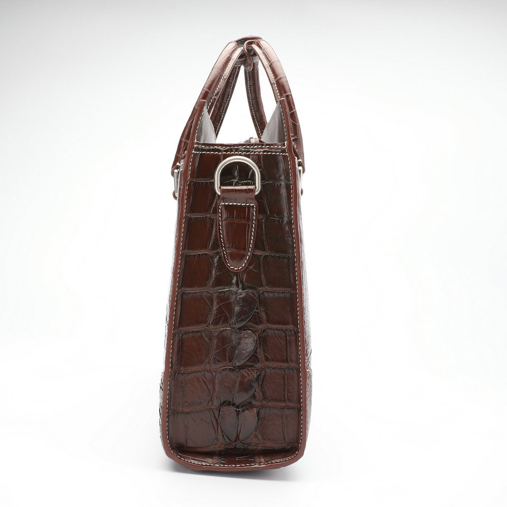 Men's briefcase Genuine crocodile leather handbag Business travel bag Office bag File bag Handbag