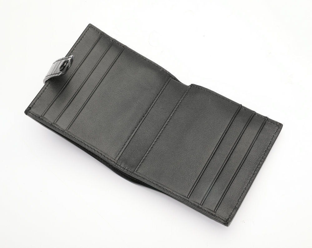 Siamese Crocodile Skin Wallet Men's Short Wallet Genuine Leather Small Lightweight Multifunctional Card Bag Wallet
