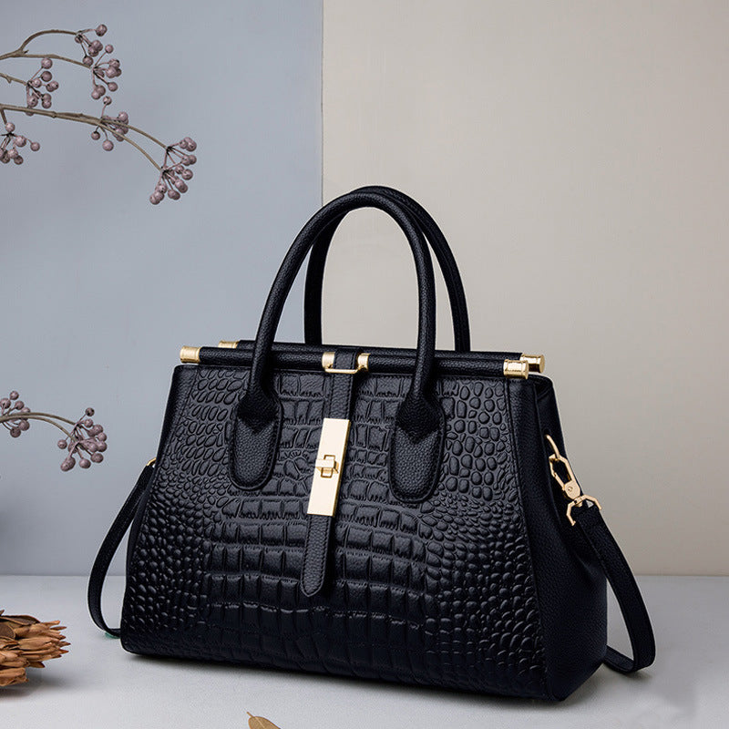 Genuine leather women's tote bag Stylish cowhide handbag Women's shoulder bag Goes with anything
