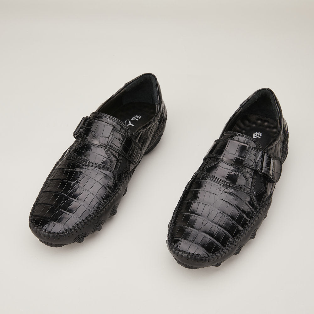 New Crocodile Belly Skin Men's Shoes Genuine Leather Moccasins Men's Leather Shoes