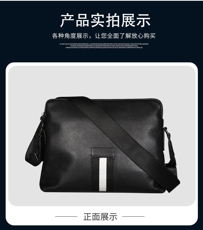 Men's Shoulder Bag Made of Genuine Cowhide Leather High Quality Casual Crossbody Bag