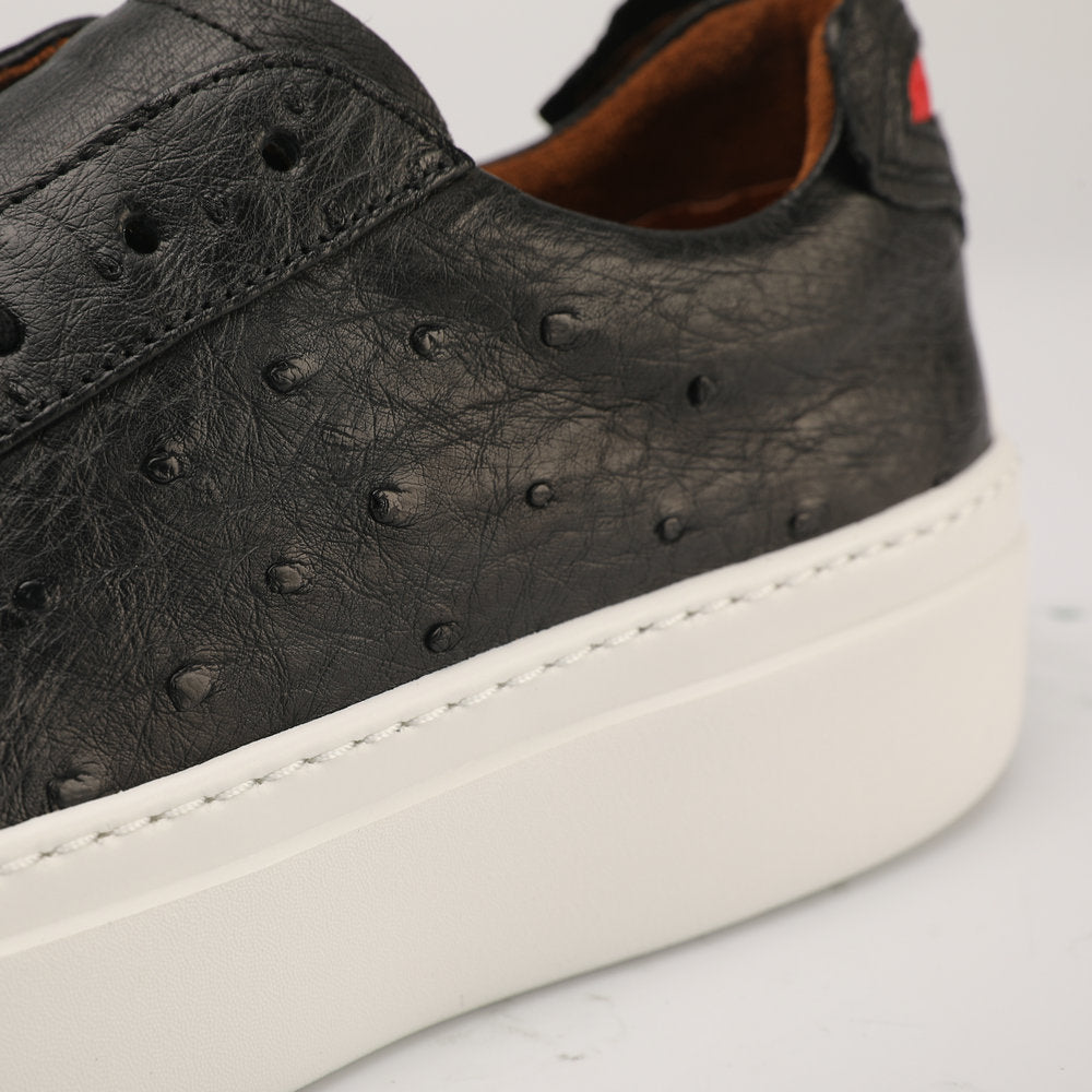 Ostrich Skin Men Shoes Fashion Genuine Leather Sneakers Men's Casual Sports Shoes