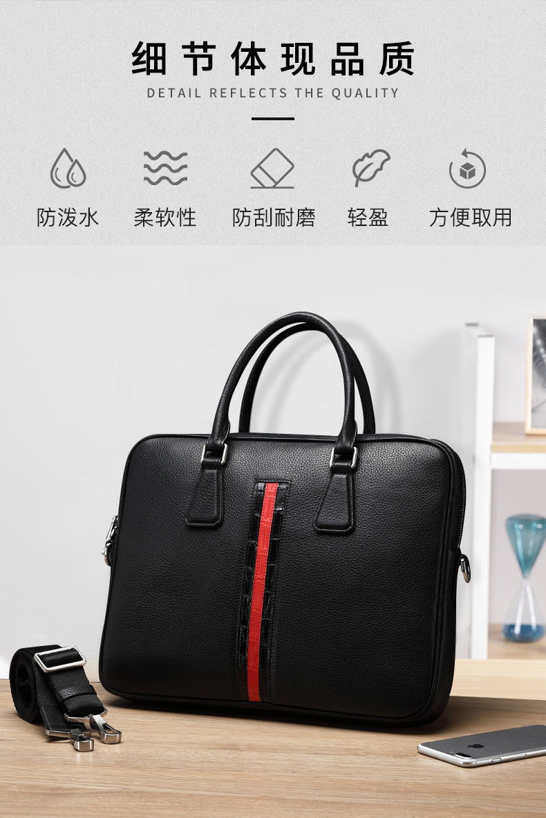 Men's handbag Men's handbag Genuine cowhide leather computer bag Business briefcase