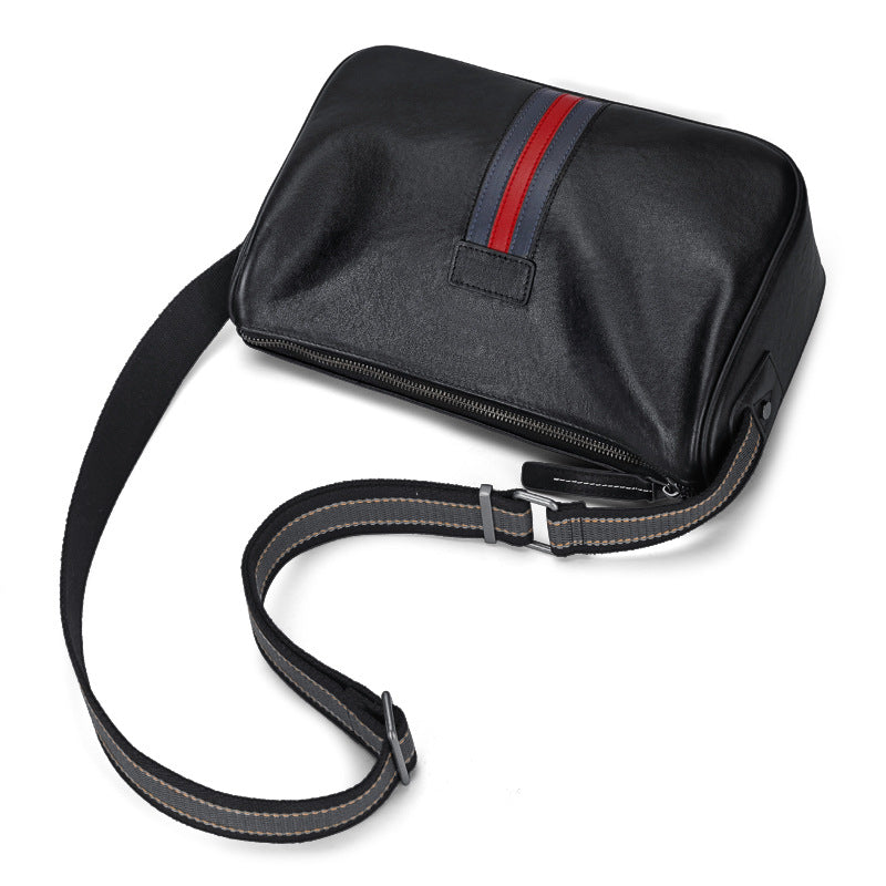 Men's Shoulder Bag Genuine Cowhide Leather Fashion Casual Commuting Crossbody Bag for Men