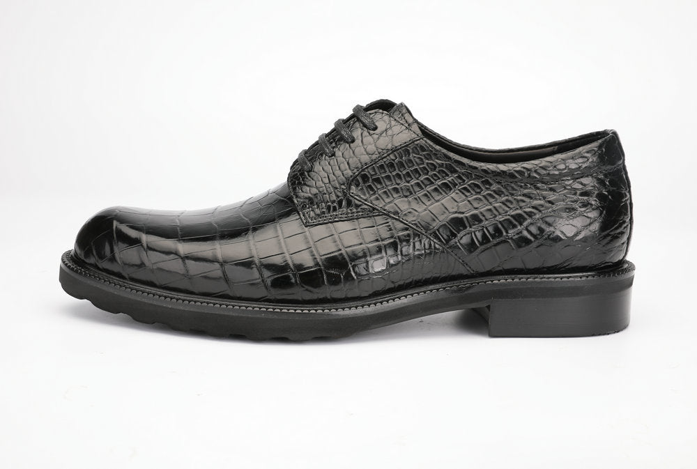 Men's Leather Shoes Genuine Leather Crocodile Belly Skin Anti-slip Wear-resistant Business Shoes Formal Suit Shoes