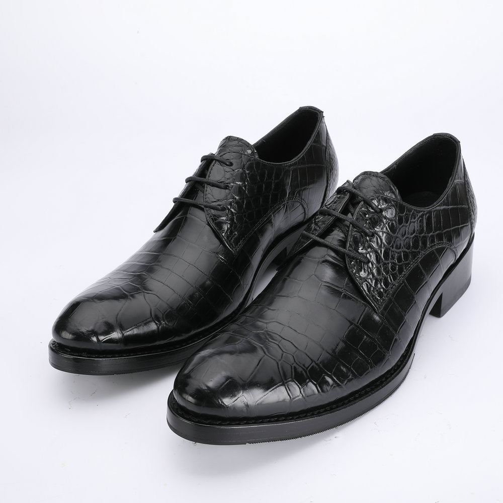 Crocodile Belly Skin Men's Leather Shoes Made of Genuine Leather Luxury Formal Business Shoes