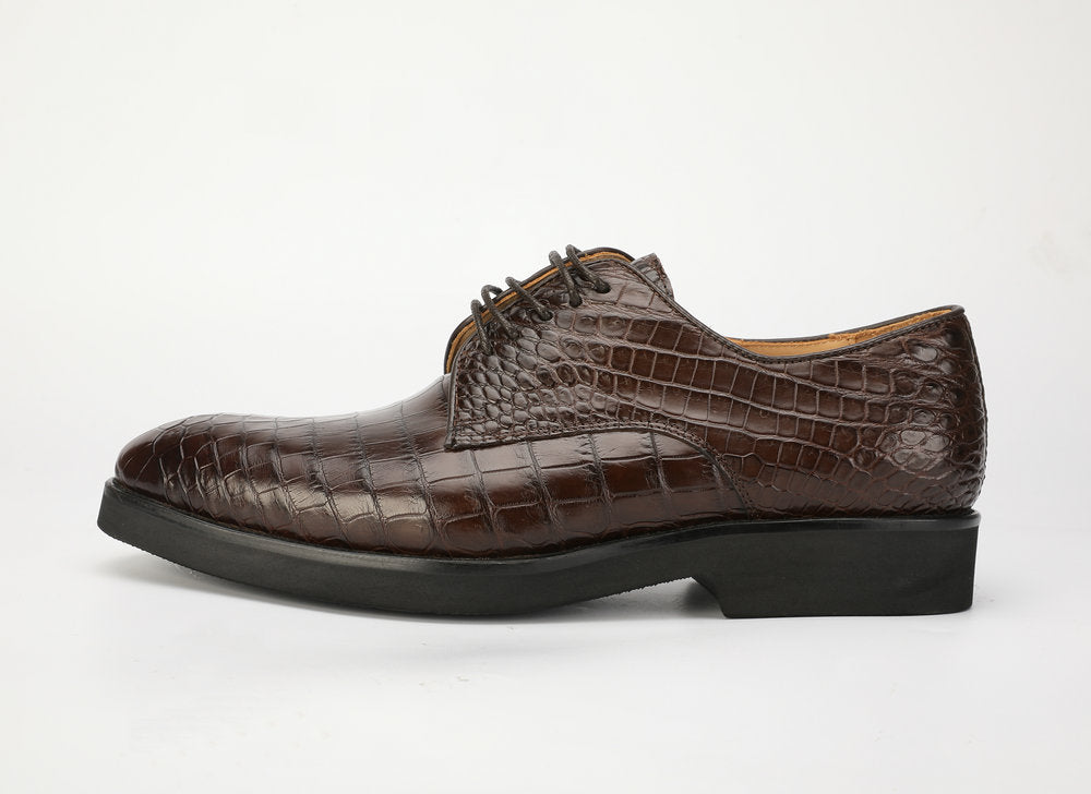 New type Siamese crocodile skin genuine leather men's leather shoes casual business shoes