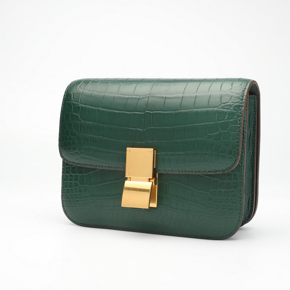 Women's Crossbody Bag Trumpet Siamese Crocodile Skin Shoulder Bag Ryukou