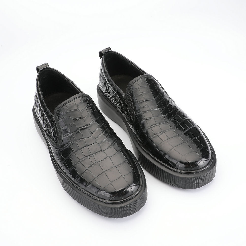 Crocodile Belly Skin Men's Leather Shoes Genuine Leather Moccasins Business Casual Loafers Shoes