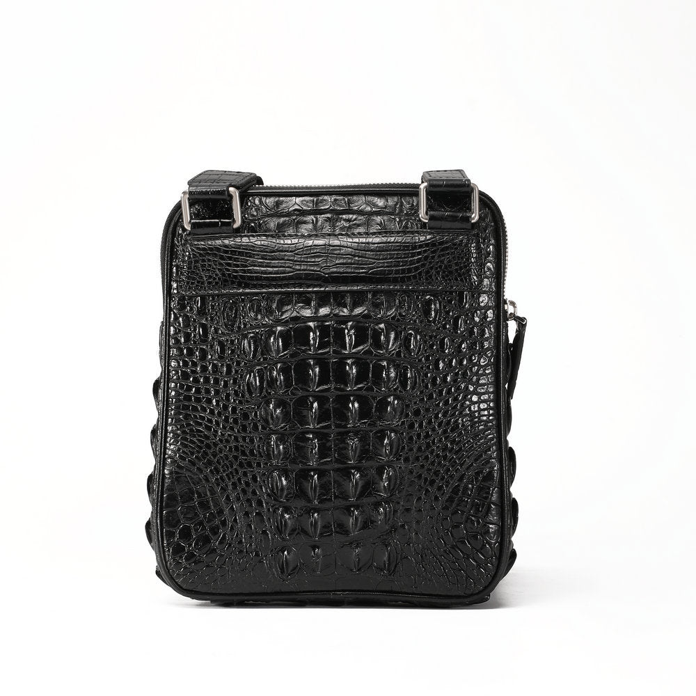 New Crocodile Skin Genuine Leather Men's Shoulder Bag Crossbody Business Commuting Casual Men's Bag
