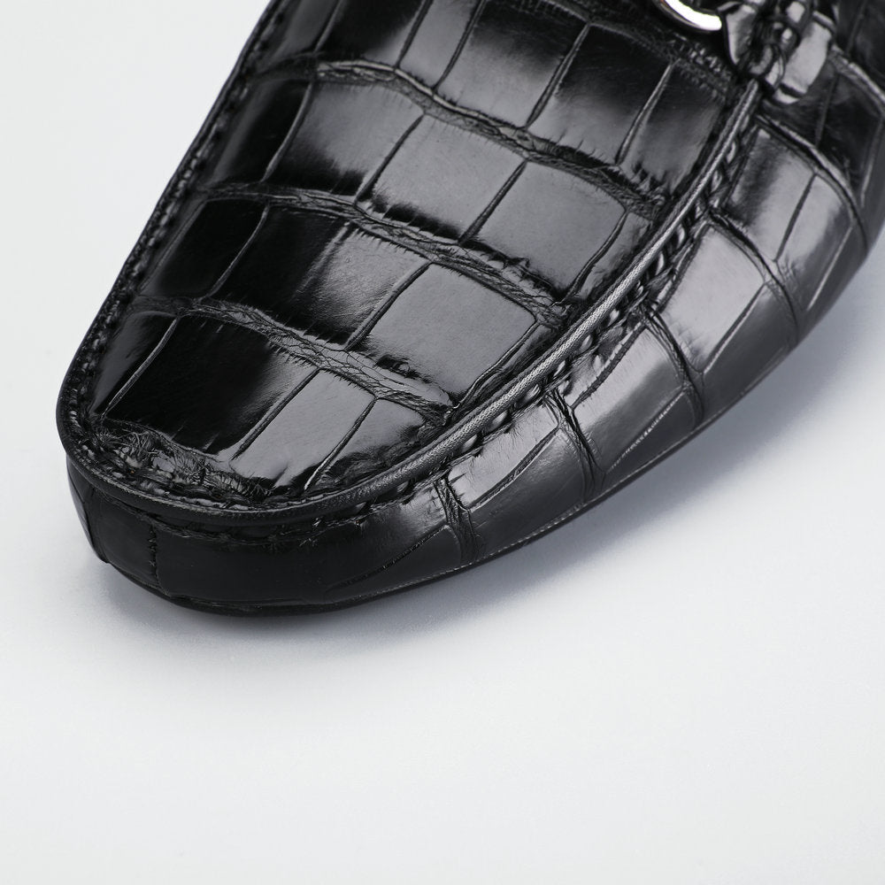 Crocodile Skin Men's Leather Shoes Genuine Leather Moccasins Fashion Casual Men's Shoes