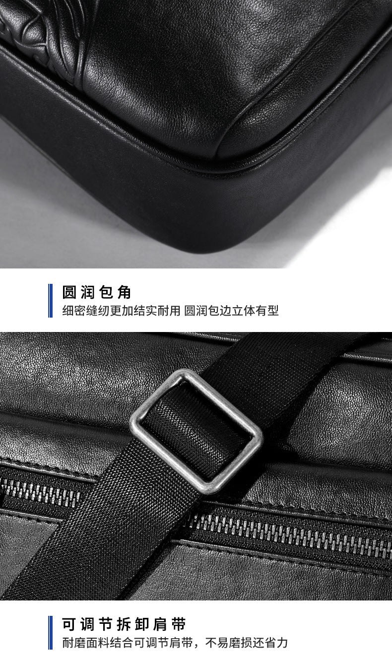 Men's Crossbody Bag Genuine Leather Cowhide Fashion Business Casual Shoulder Bag