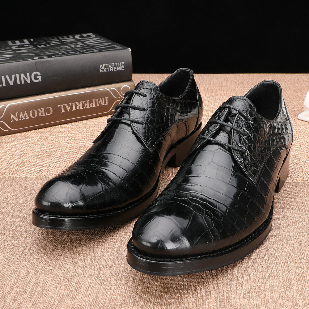 Crocodile Belly Skin Men's Leather Shoes Made of Genuine Leather Luxury Formal Business Shoes