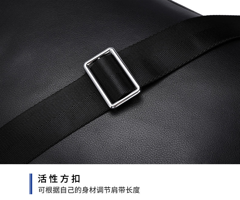 Men's Handbag Genuine Cow Leather Computer Bag Large Capacity Briefcase for Business Trips