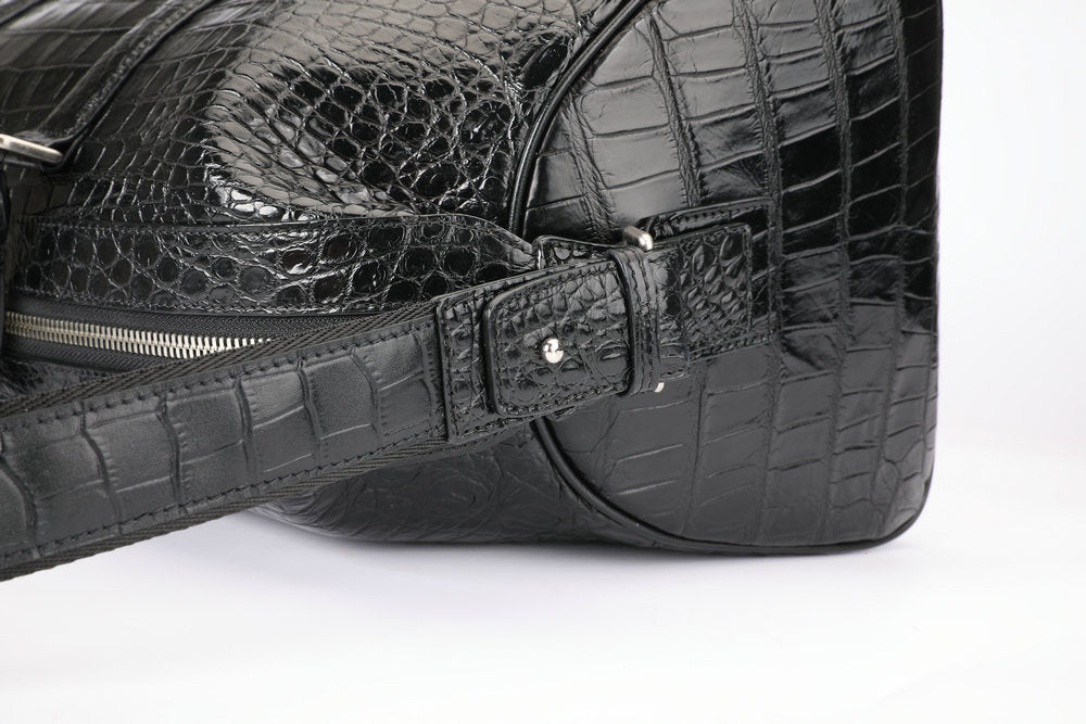 Crocodile Belly Skin Unisex Genuine Leather Travel Bag Luxury Travel Business Luggage Bag Super Large Capacity Handbag Handbag