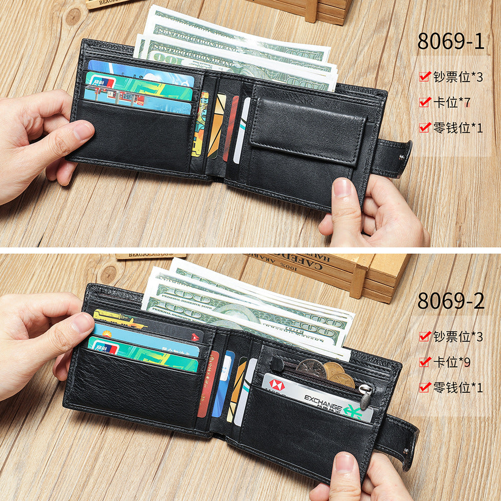 Men's wallet cowhide simple high quality wallet for men