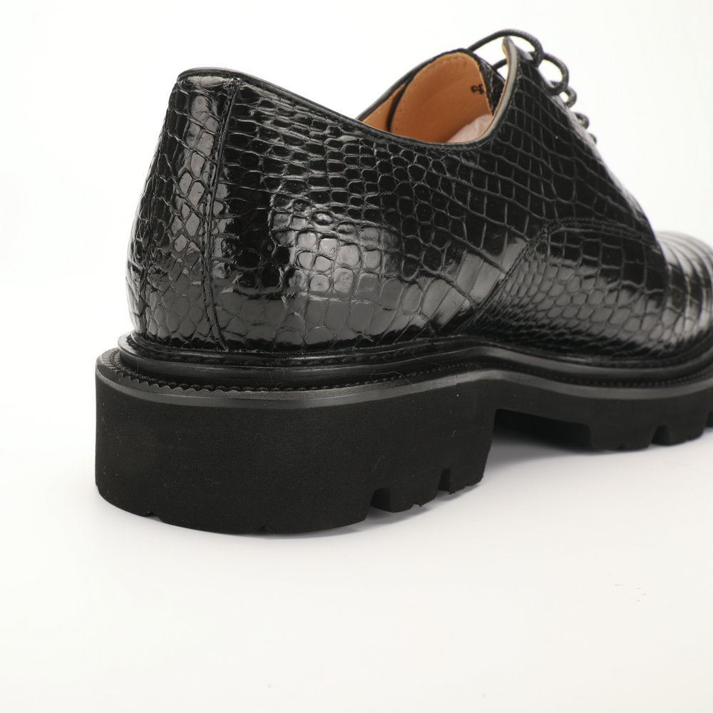New Crocodile Belly Skin Men's Leather Shoes Genuine Leather High Quality Thick Sole Business Shoes