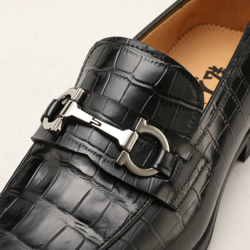 Crocodile skin genuine leather men's leather shoes moccasins fashion casual suit shoes