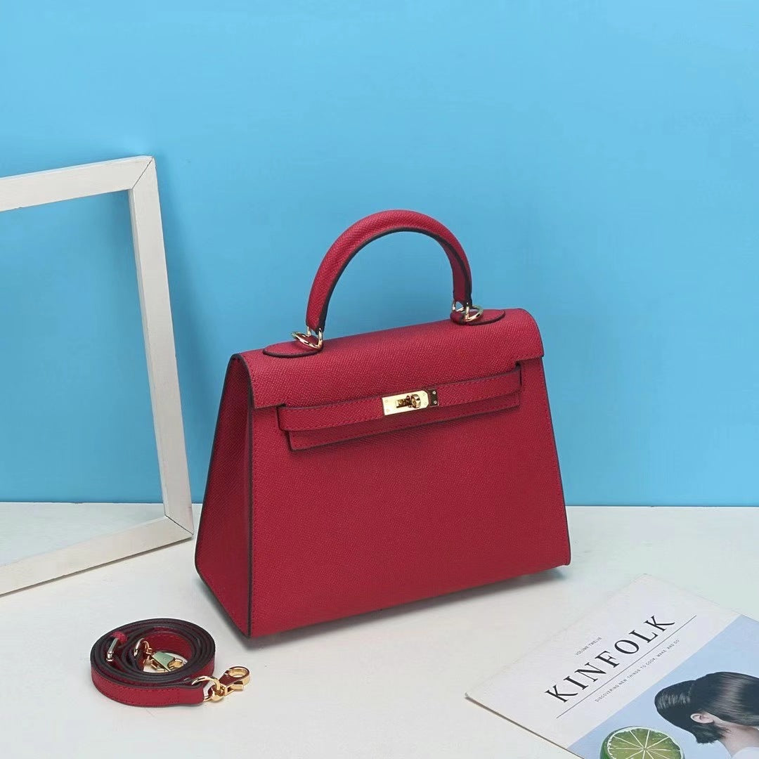 Genuine Leather Women's Handbag Trend Atmospheric Women Small Square Bag Shoulder Bag Crossbody Bag Commuting