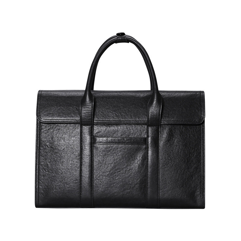 Men's handbag, genuine cowhide leather, high quality, large capacity, briefcase, handbag for men