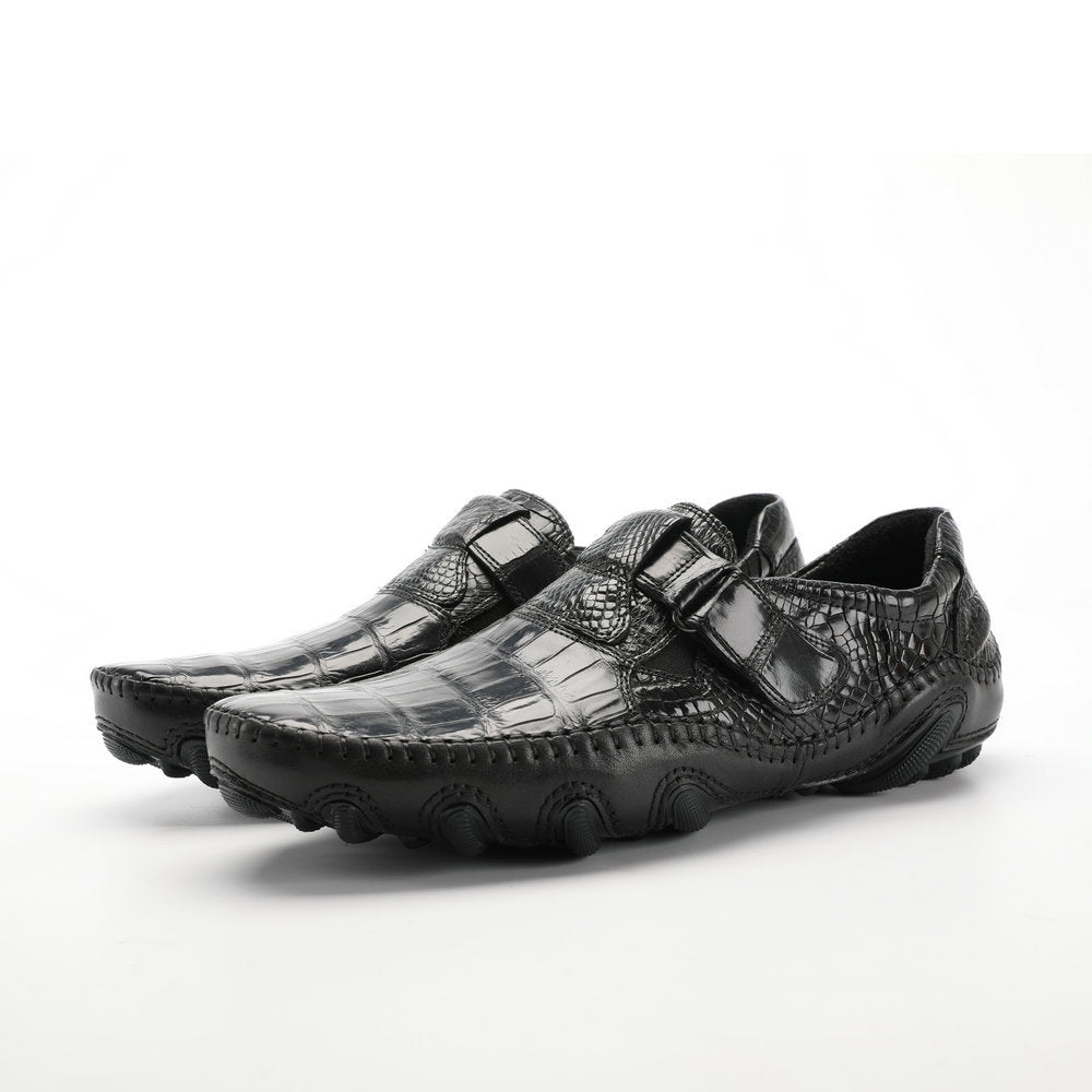 Crocodile leather genuine leather men's leather shoes moccasins men's business casual shoes