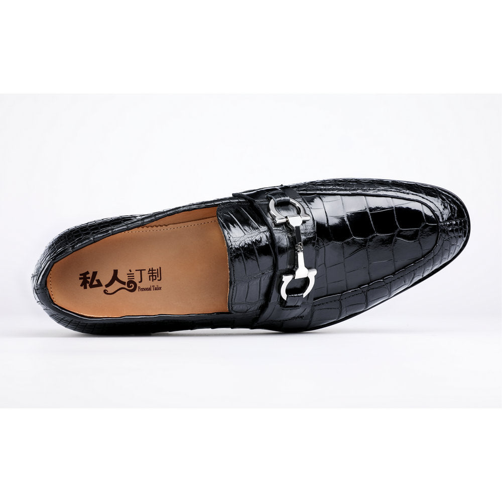 Crocodile skin men's leather shoes genuine leather high quality English style casual business formal suit shoes