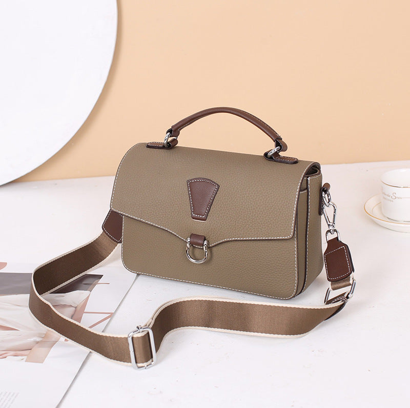 Genuine Leather Commuter Women's Bag Luxury Cowhide Crossbody Bag Shoulder Bag Fashion Goes with Anything