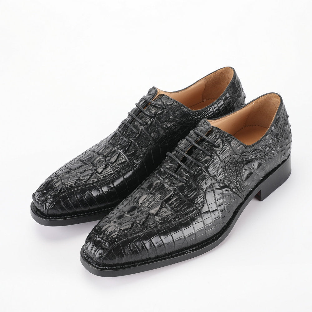 Crocodile skin men's leather shoes genuine leather high quality luxury wedding business formal suit shoes