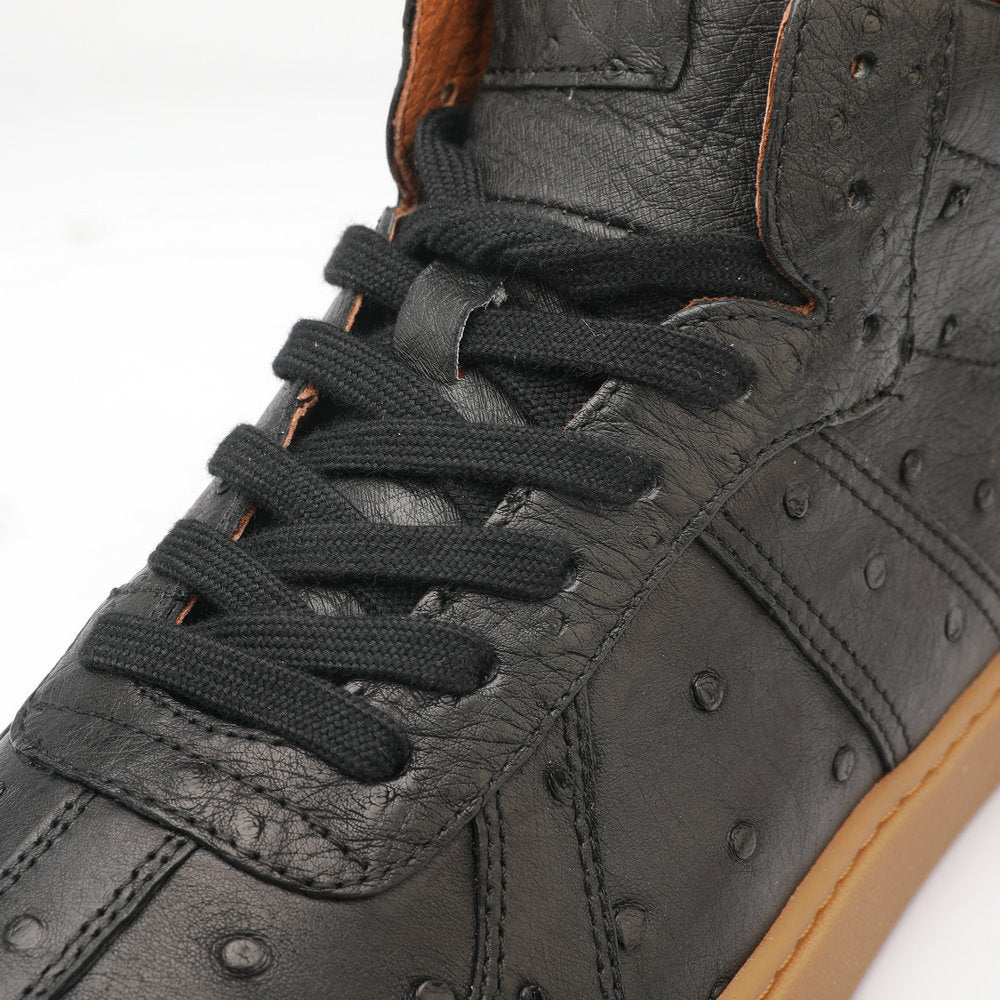 Ostrich skin genuine leather men's shoes fashion casual short boots