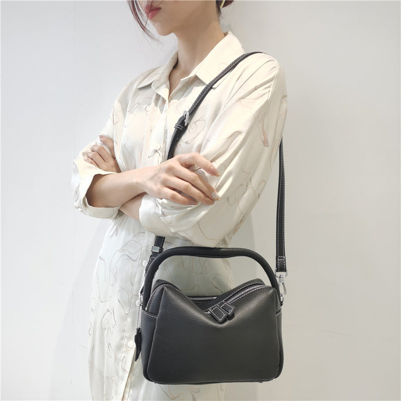 Women's Handbag Retro Genuine Leather Shoulder Bag Cowhide Crossbody Bag Fashion