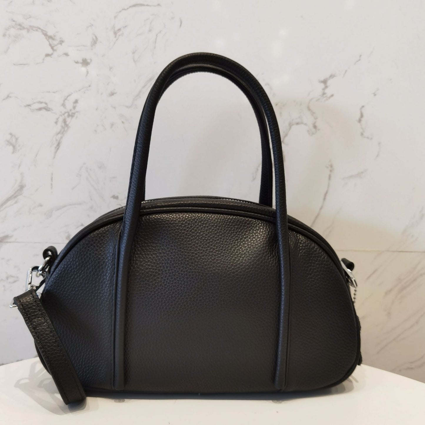 Women's Shoulder Bag Genuine Leather Crossbody Bag Single Color Handbag 2way Bag Goes with Anything