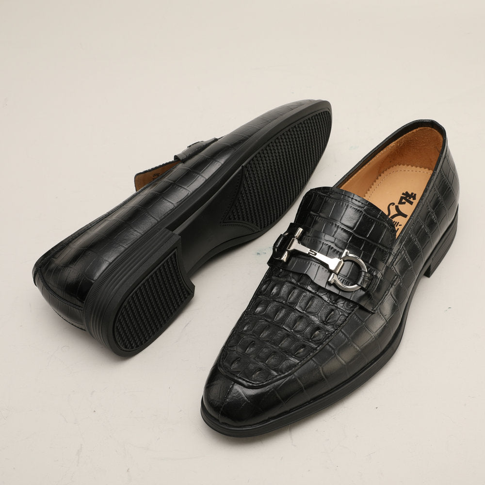 Crocodile skin genuine leather men's leather shoes moccasins fashion casual suit shoes