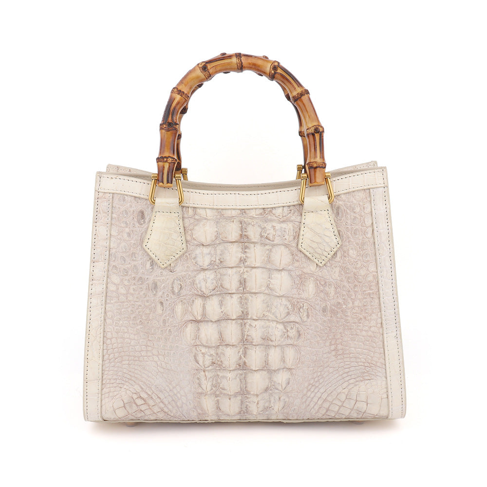Women's Handbag Bamboo Bush Bag Casual Commuter Tote Bag Crossbody Bag Crocodile Skin Goes With Anything