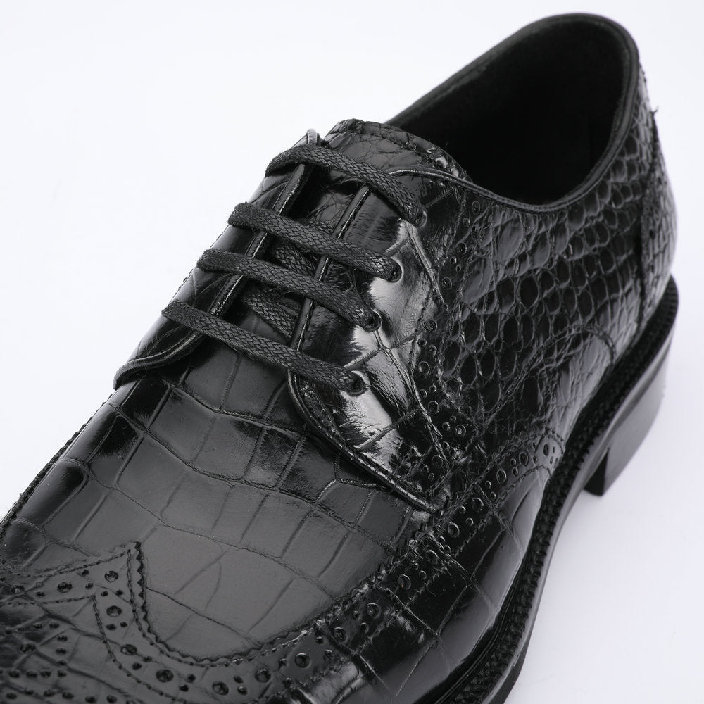New Men's Leather Shoes Crocodile Belly Skin Genuine Leather Breathable Business Suit Shoes