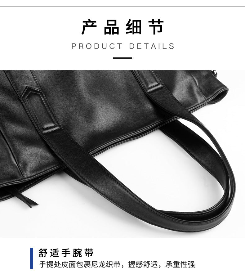 Men's handbag cowhide genuine leather Korean business briefcase computer bag