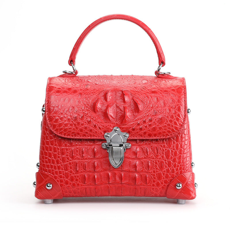 Genuine leather handbag made of Siamese crocodile skin Stylish shoulder bag Crossbody bag
