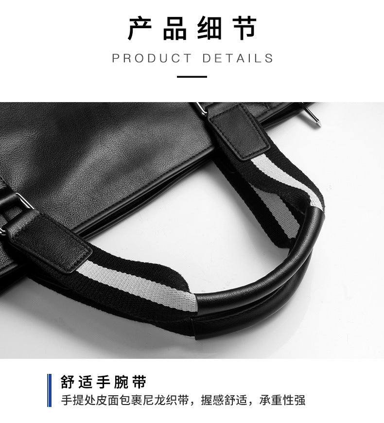 Men's handbag Genuine cowhide computer bag Large capacity briefcase for business trips