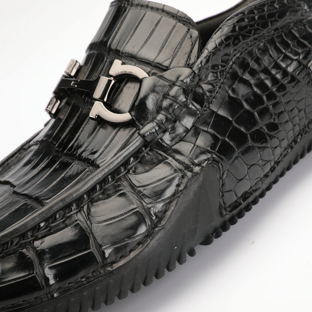 Crocodile Belly Skin Genuine Leather Men's Leather Shoes Moccasins Casual Loafers Shoes