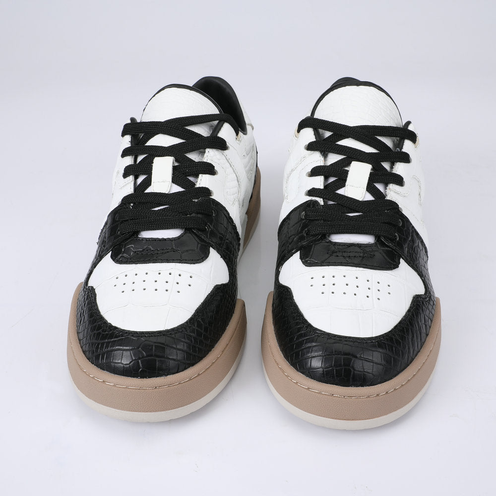 2023 New Crocodile Skin Genuine Leather Men's Shoes Fashion Casual Sports Shoes