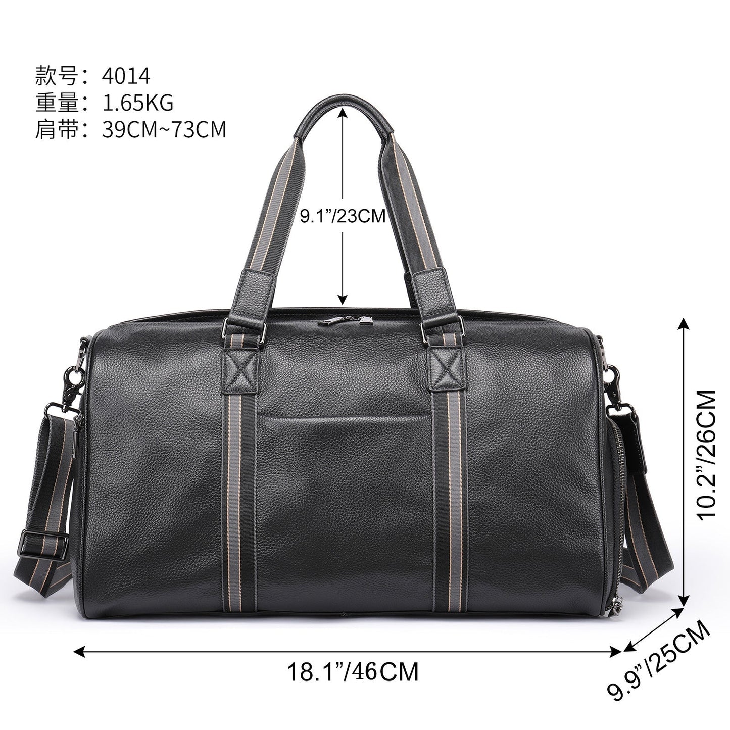 Men's travel bag Dry and wet separation cowhide genuine leather short distance business trip handbag handbag fitness travel bag large capacity men's luggage bag