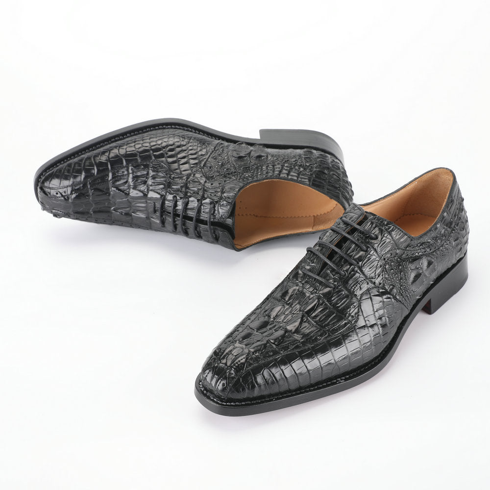 Crocodile skin men's leather shoes genuine leather high quality luxury wedding business formal suit shoes