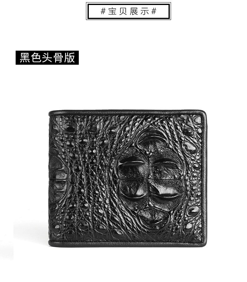 New Crocodile Skin Short Wallet Men's Wallet Genuine Leather Card Holder Business Casual High Quality Wallet