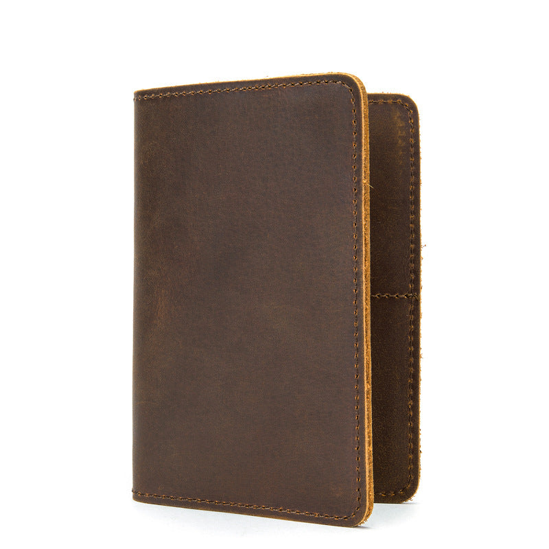 Men's Wallet Cow Leather Large Capacity Card Holder DIY Men's Wallet