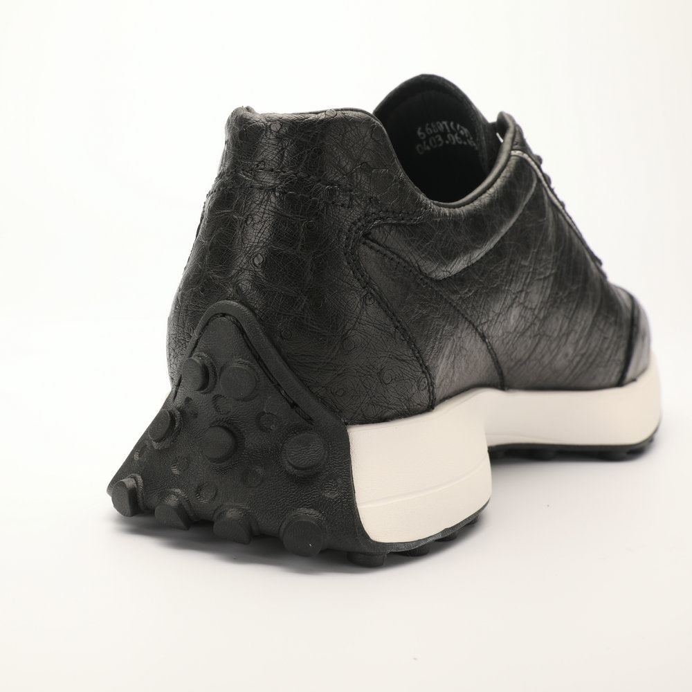 Ostrich leather men's shoes genuine leather wear-resistant anti-slip fashion sports casual shoes