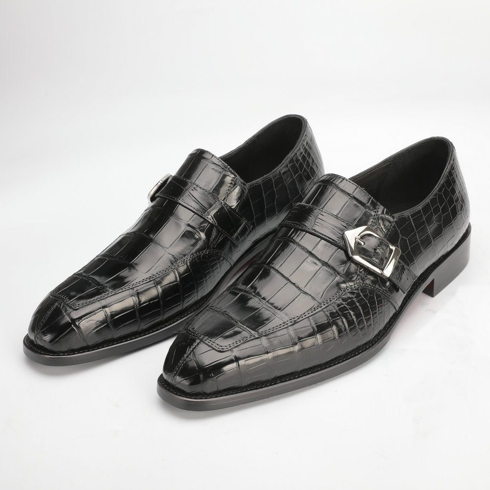 New crocodile skin men's leather shoes, genuine leather, non-slip business shoes