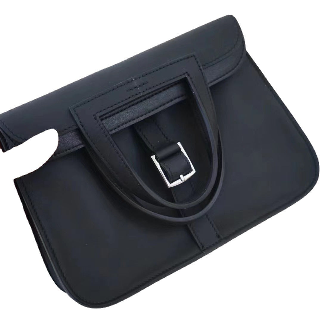 Women's handbag cowhide shoulder bag genuine leather square bag leather tote bag commuting OL