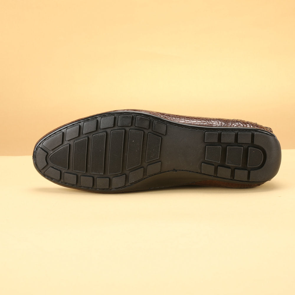 Crocodile leather genuine leather men's moccasins casual leather shoes business men's shoes