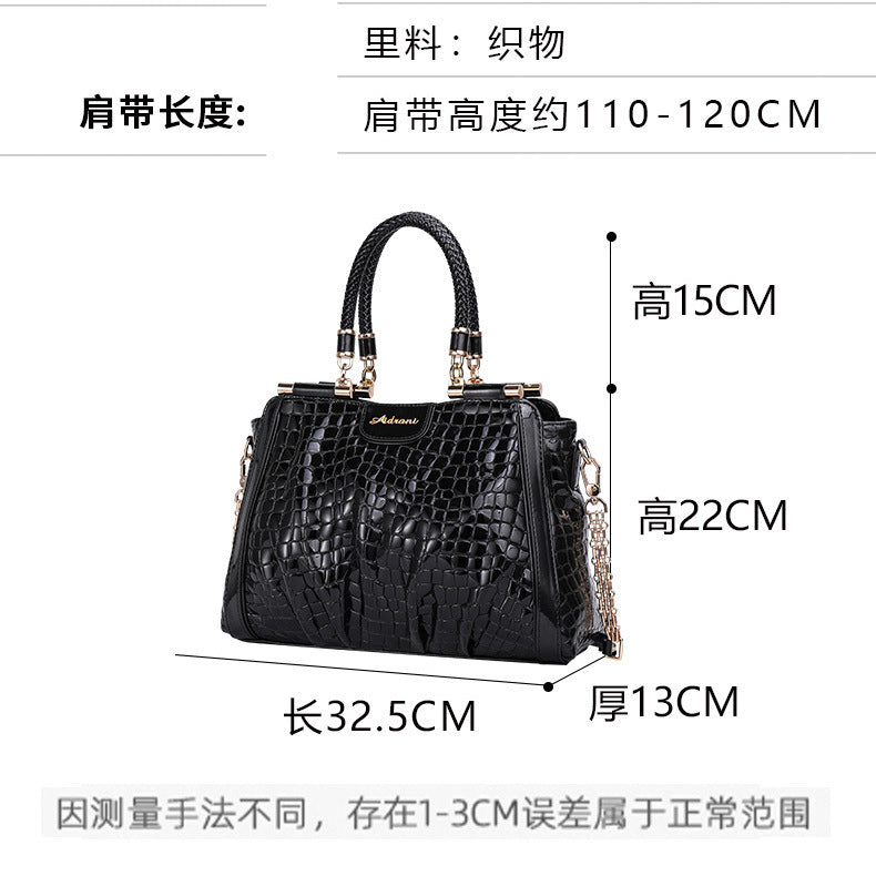 Genuine leather women's bag large capacity chain bag fashion shoulder bag temperament commuting handbag that goes with anything.bag