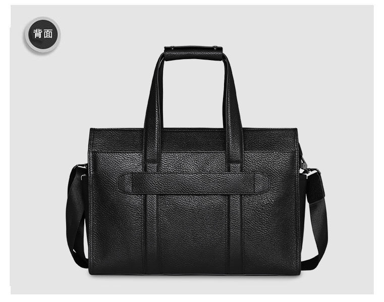 Men's Briefcase Genuine Cowhide Leather Computer Bag Business Large Capacity Handbag Crossbody Bag